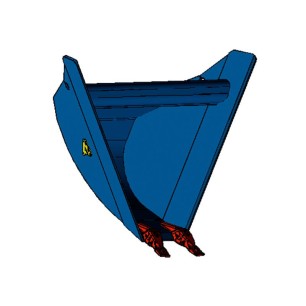 Dessin du godet trapèze ARDEN EQUIPMENT de face