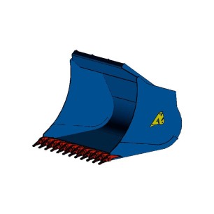 Dessin du godet chargeur material handling d'ARDEN EQUIPMENT de profil